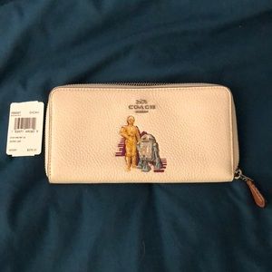 Coach X Star Wars C-3PO R2-D2 Accordion wallet NWT